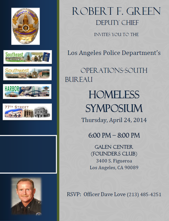 LAPD South Bureau Homeless Symposium